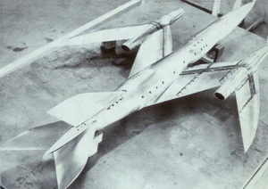 Модель P.13003 в аэродинамической трубе